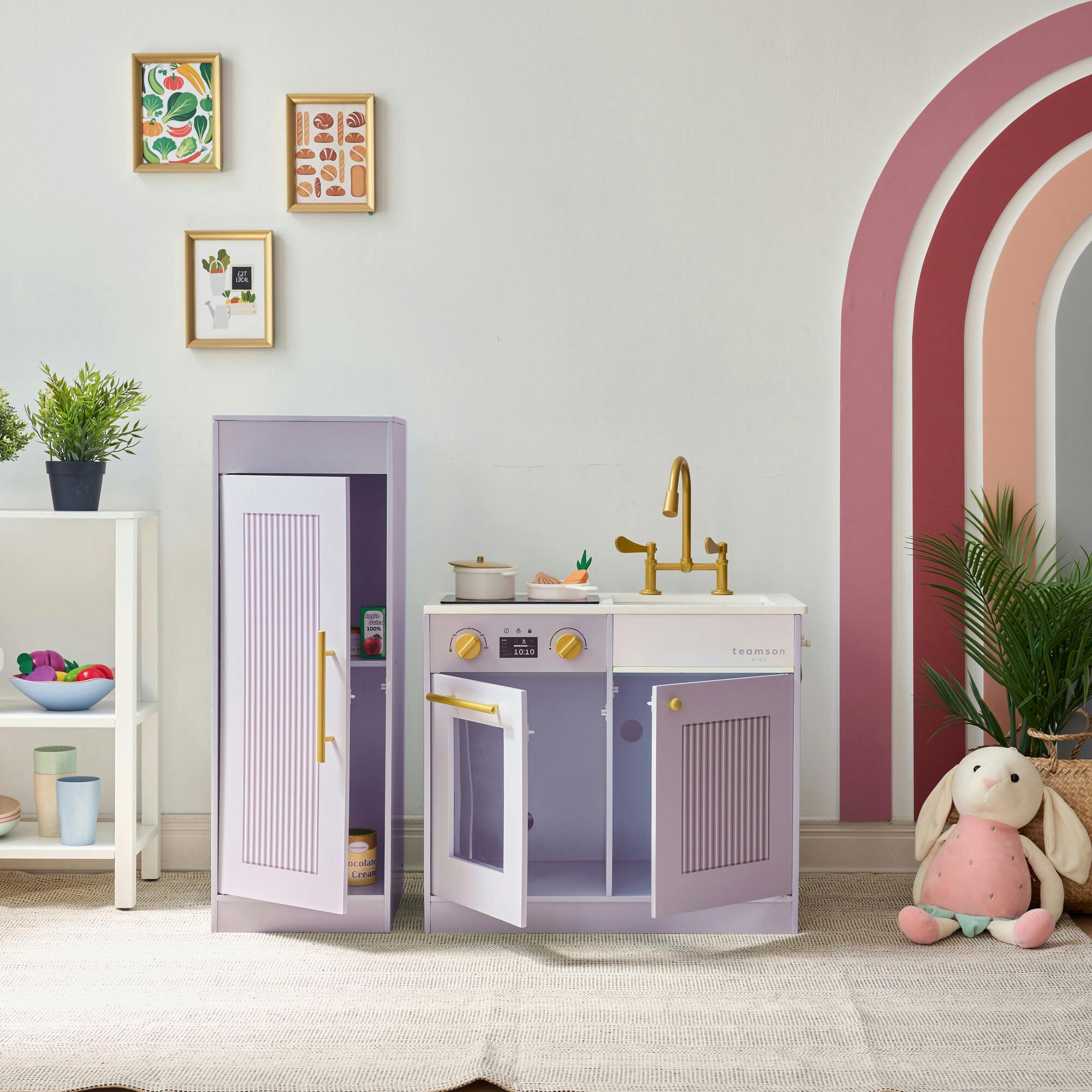 Teamson Kids Little Chef Chester Wooden Play Kitchen with 12 Accessories