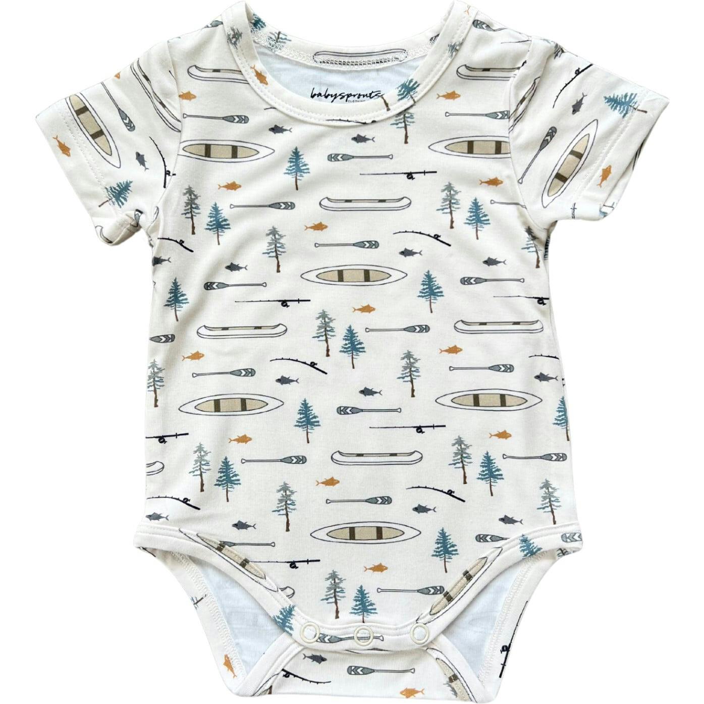 Baby Short Sleeve Bodysuit Retro America