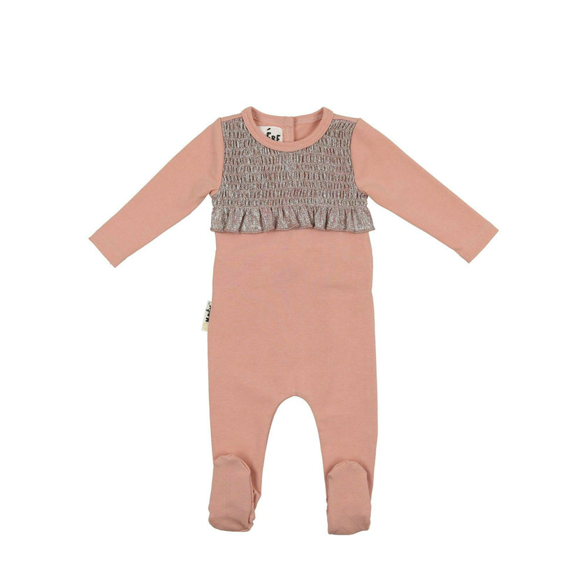 Sparkle Smocked Footie