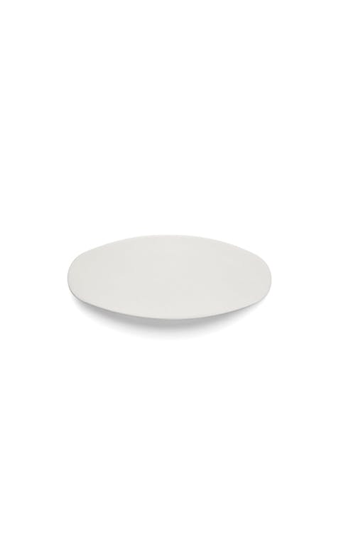 Jumbo Oval Barrette in White Matte