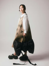 Rosa Apron Dress Camel & Black