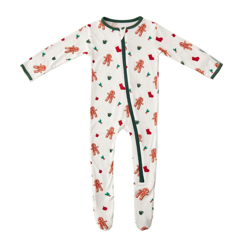 Gingerbread Men Zippered Footie