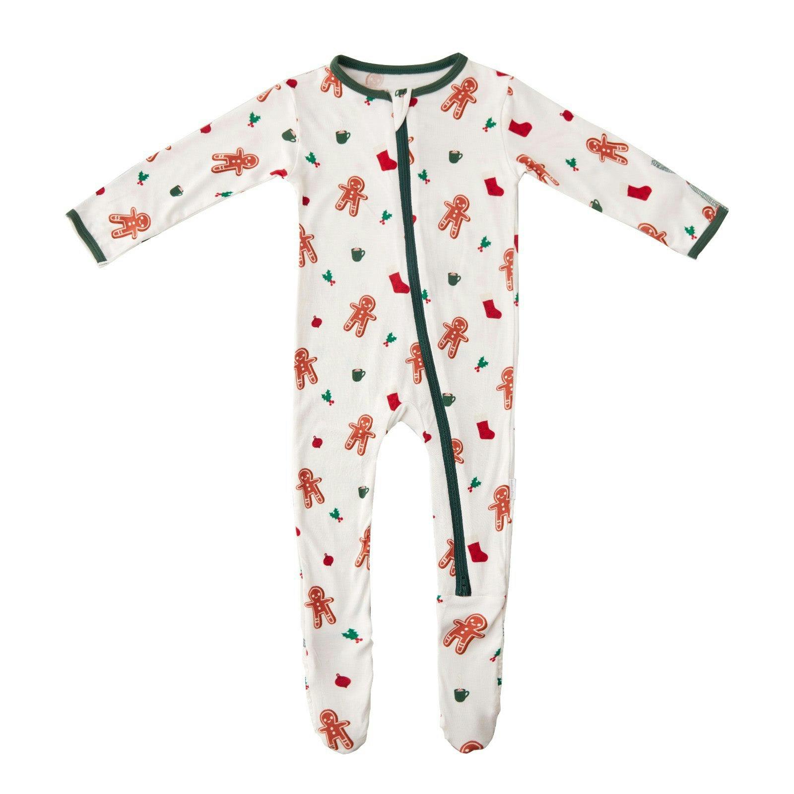 Gingerbread Men Zippered Footie