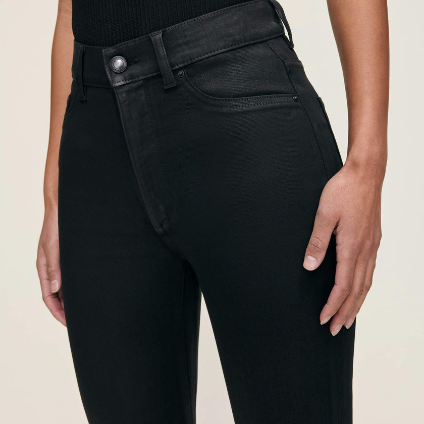 Bridget Boot High Rise Instasculpt™ Crop Jeans Black Coated