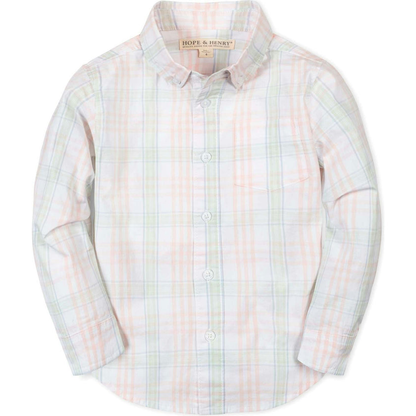 Organic Long Sleeve Stretch Poplin Shirt, White