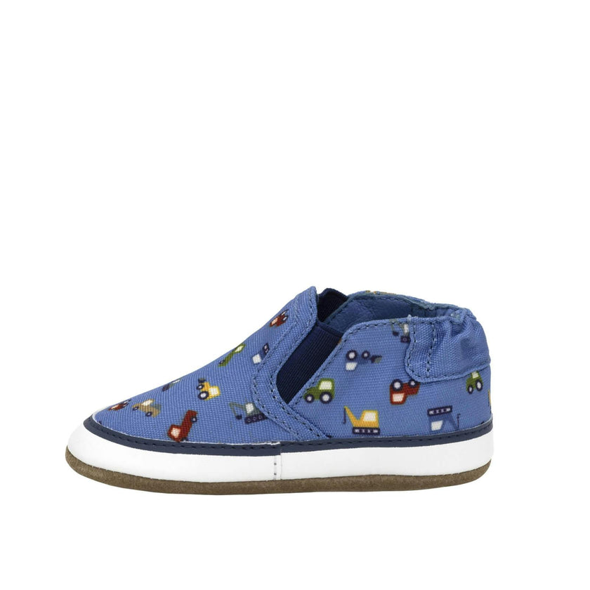 I Love Trucks Med Blue Soft Sole