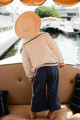 Sail Away Cardigan in Salt/Navy