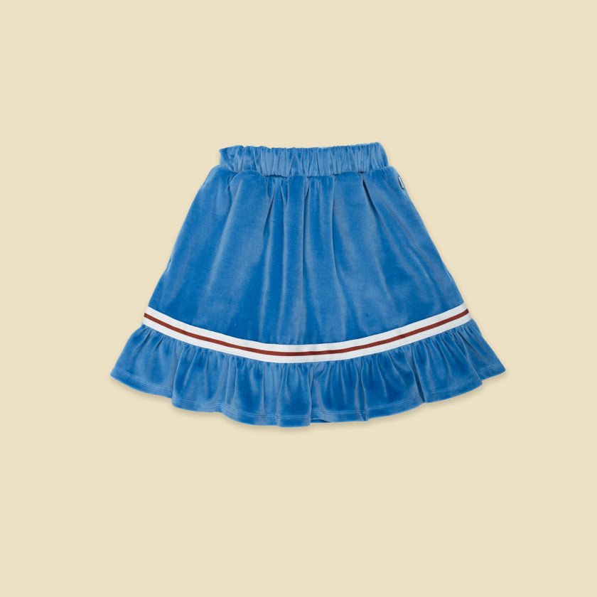 Velour Sunday Skirt in Blue Note