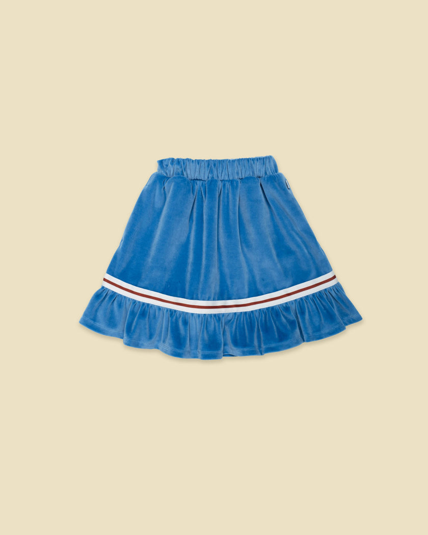 Velour Sunday Skirt in Blue Note