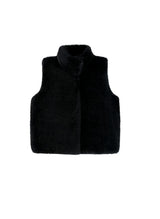 Stella Faux Fur Vest, Black
