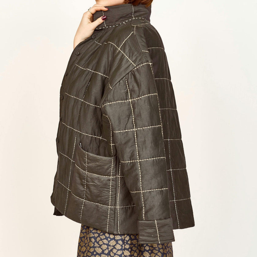 Tahoe Quilted Jacket in Black Olive