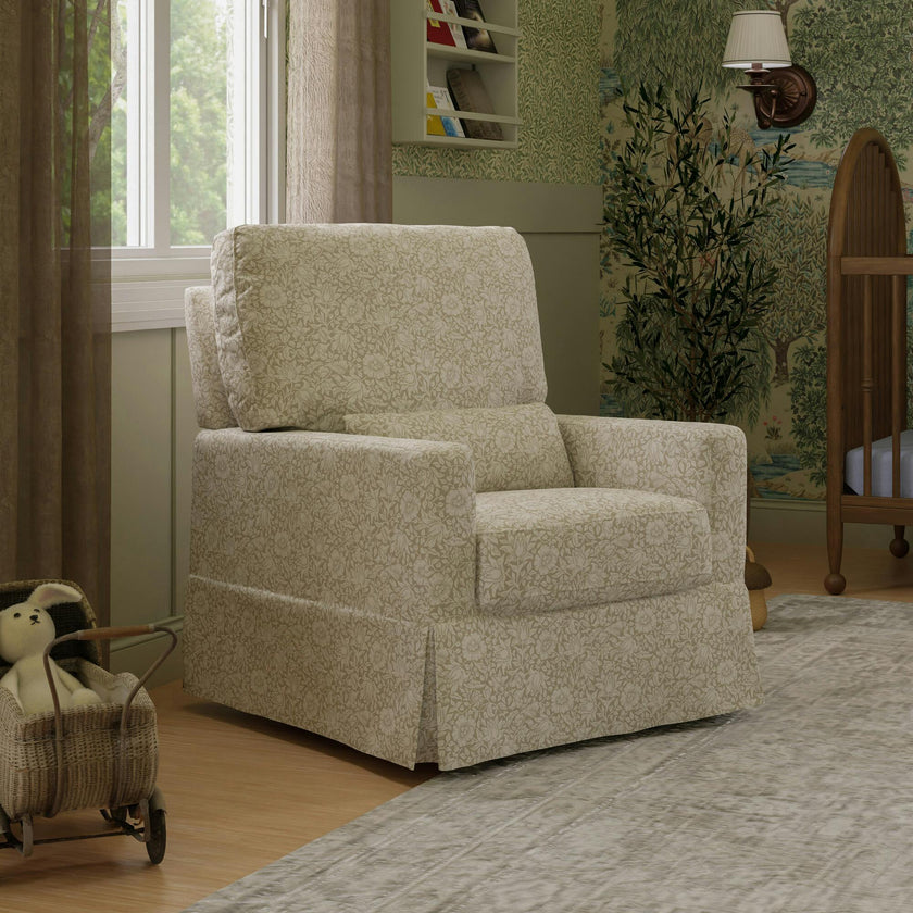 Crawford Pillowback Comfort Swivel Glider