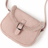Shae Suede Crossbody Buckled Bag