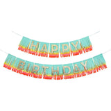 Rainbow Happy Birthday Fringe Garland Set