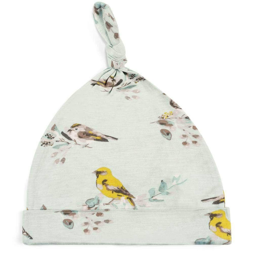 Blue Bird Bamboo Knotted Beanie Hat