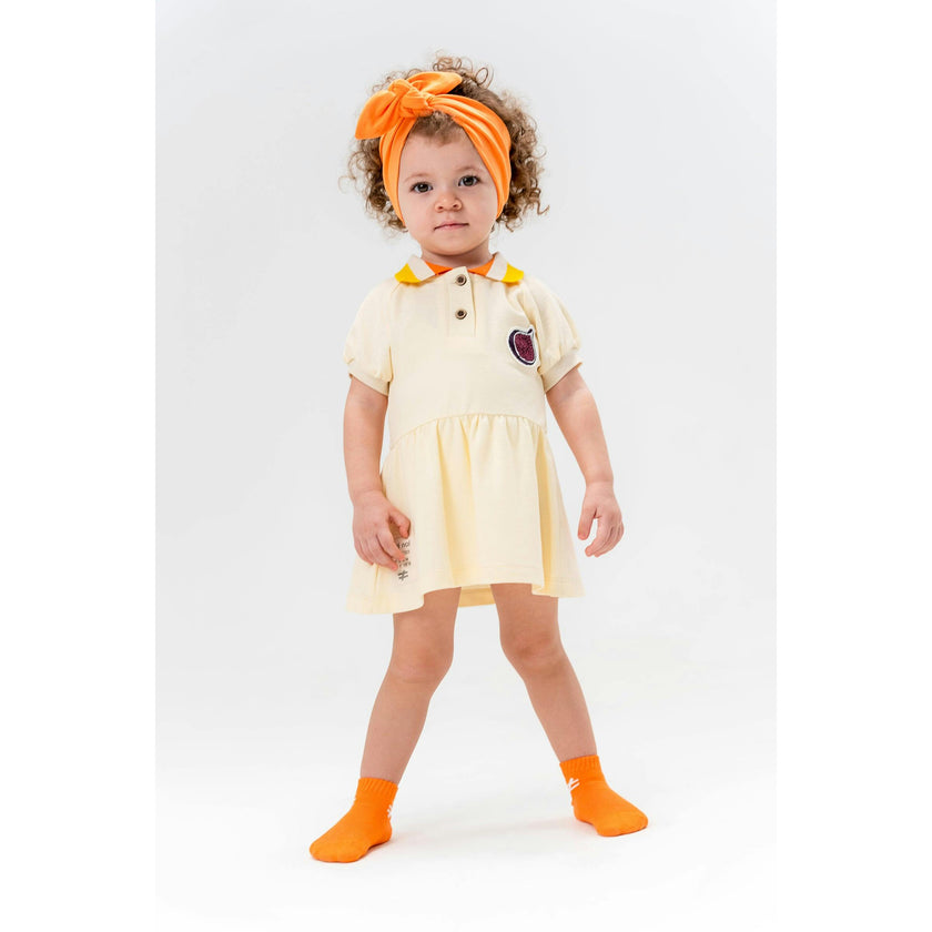 Orange Coconut Icon Polo Dress