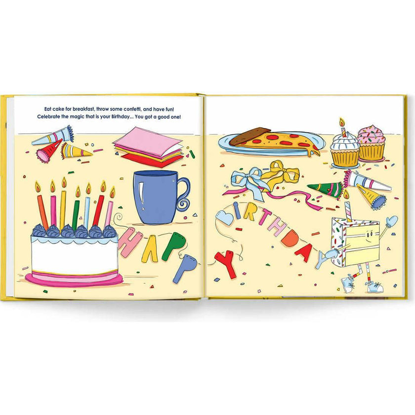 Packed Party Meet Birthday Children's Book with Birthday Plush Toy and Keepsake Gift Box - 32-Page Hardcover Birthday Story with Memento Pockets