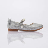 SIlver Glitter Bow Flats