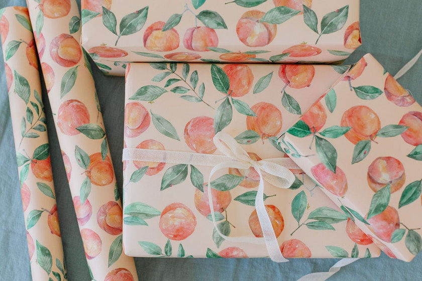 Peach Orchard Gift Wrap