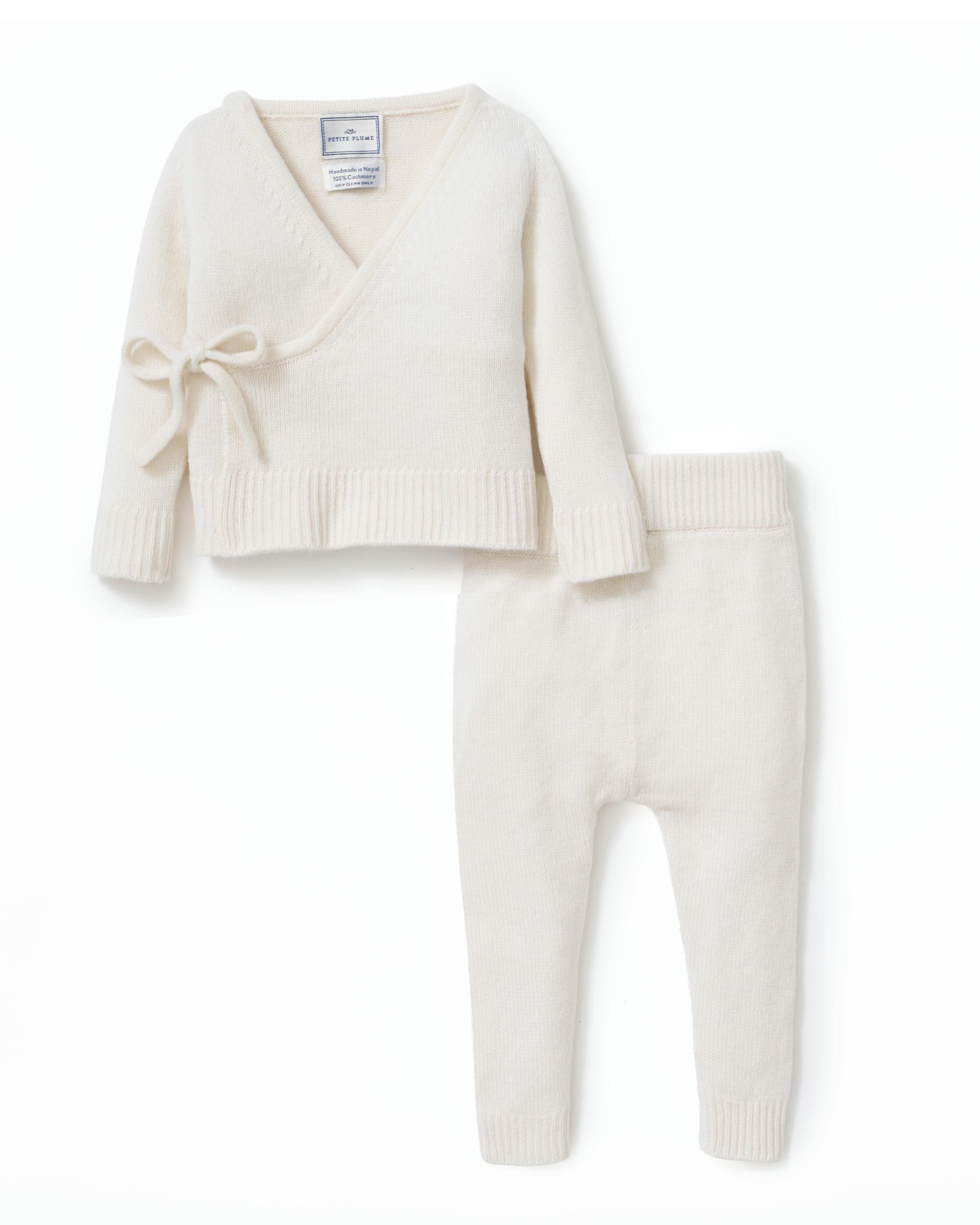 Baby's Cashmere Wrap Set in Ivory