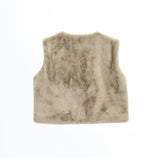 Beige Plush Fur Vest