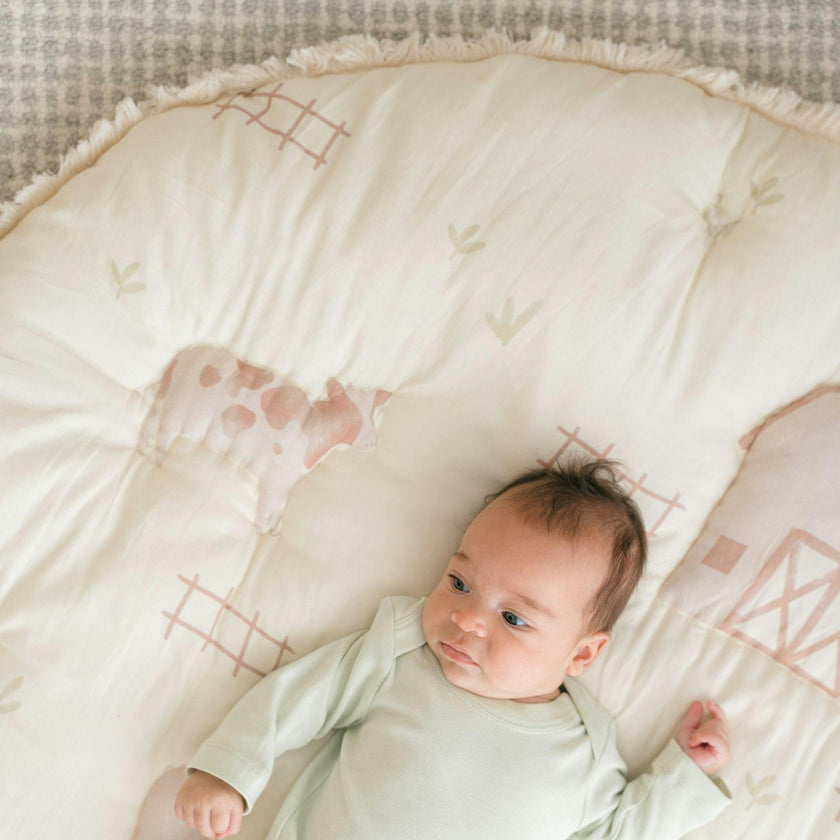 Charlie Farmhouse Cotton Quilted Baby Play Mat