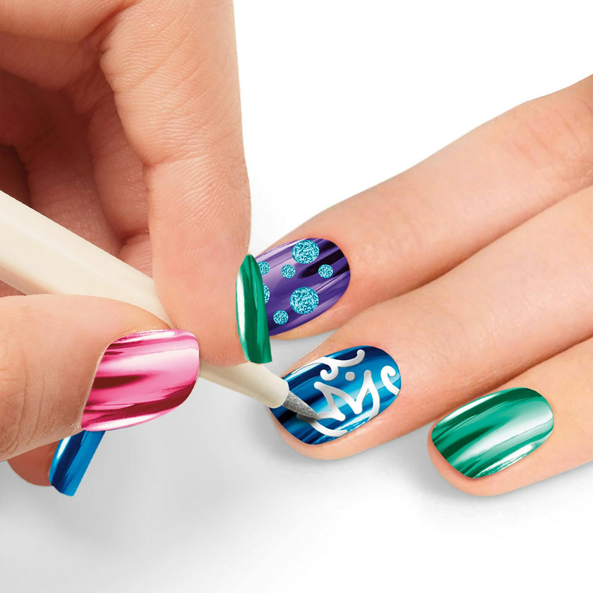 Shimmer 'N Sparkle: Metallic Rainbow Nail Art