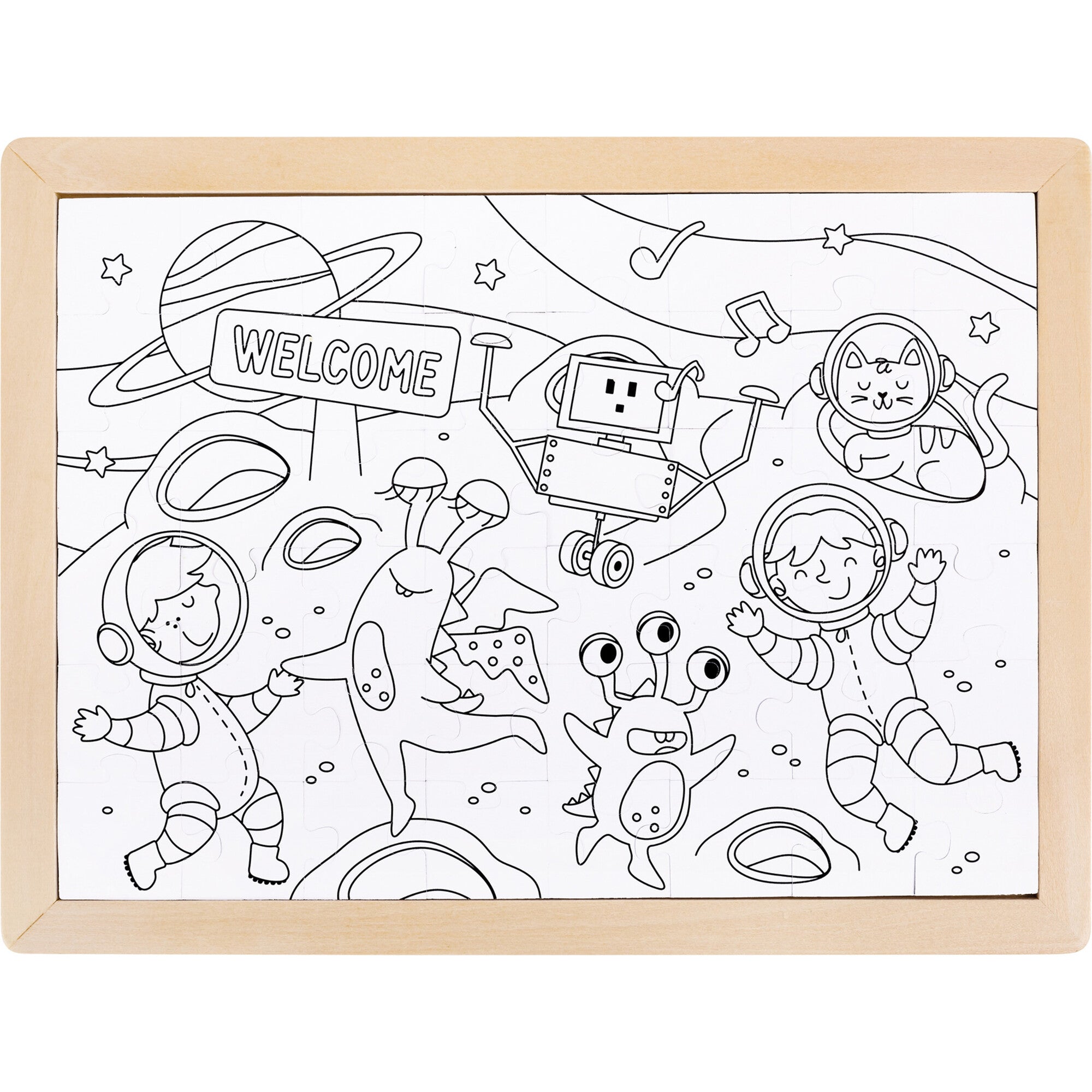 Hape: Space Friends Puzzle - 48pc