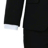 Black Suit with White Accents