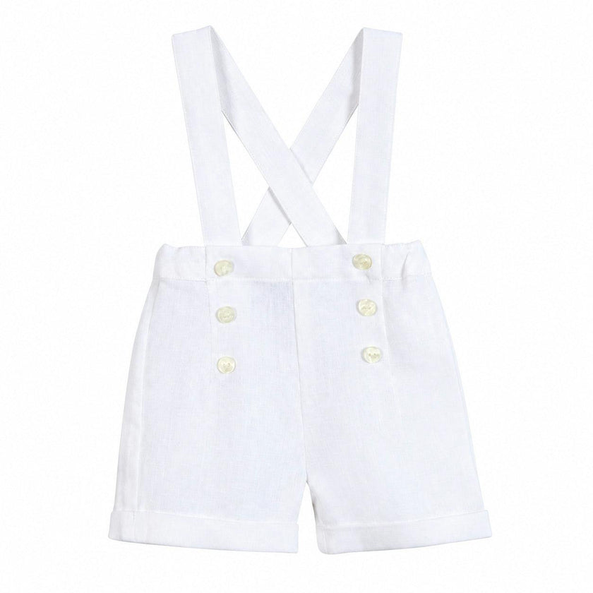 TARTINE ET CHOCOLAT Classic Suspender Shorts - Blanc
