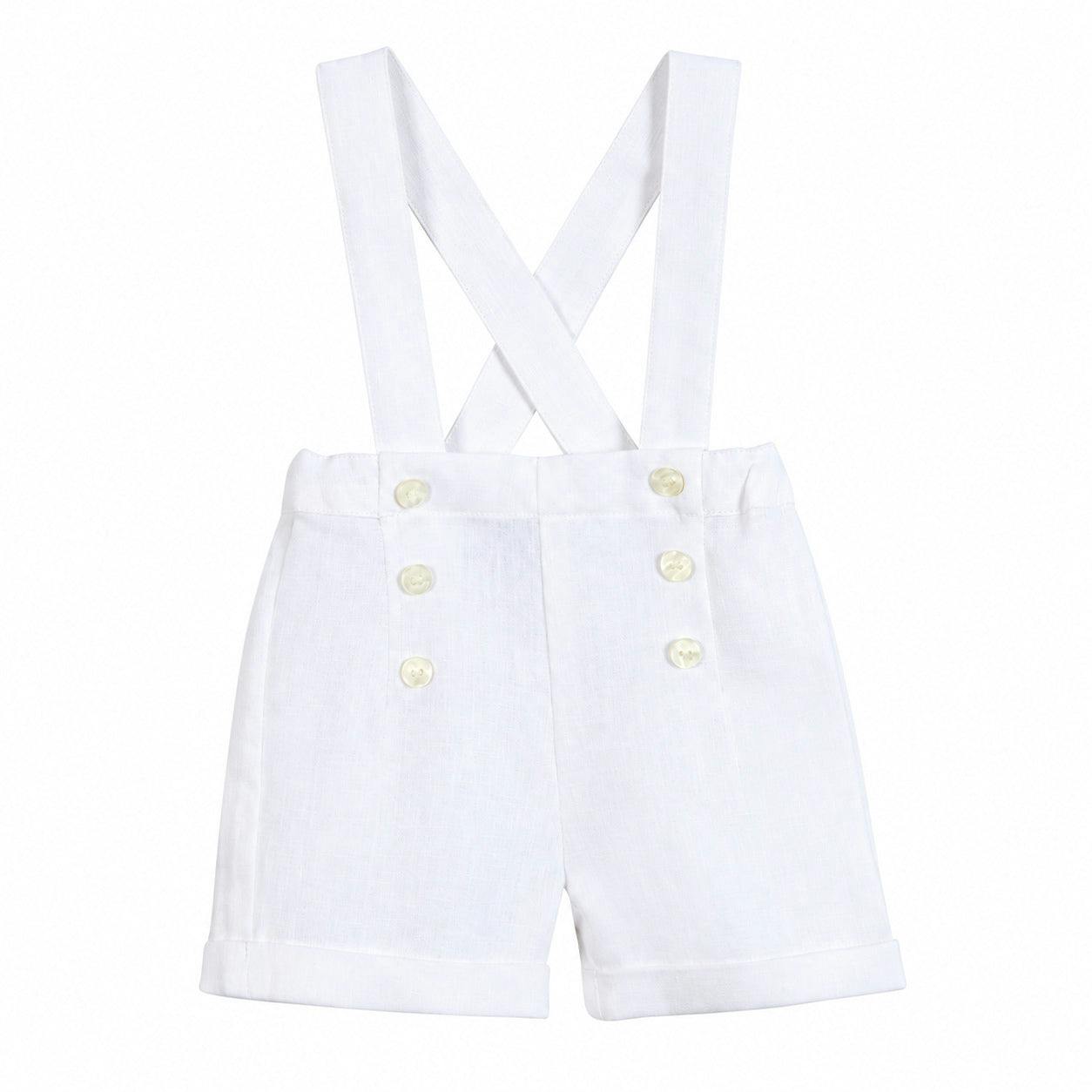 TARTINE ET CHOCOLAT Classic Suspender Shorts - Blanc