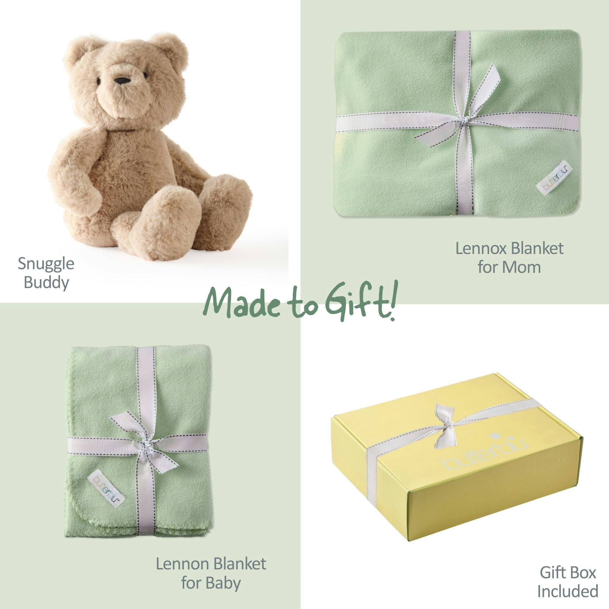 SNUGGLE TIME -  Matching Lennox Blankets for Mom, Baby and Plush Toy