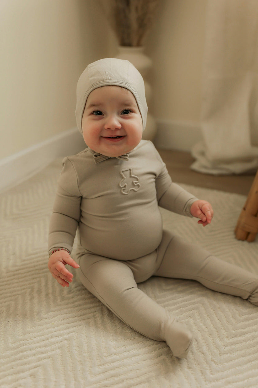 Embossed Bear Onesie