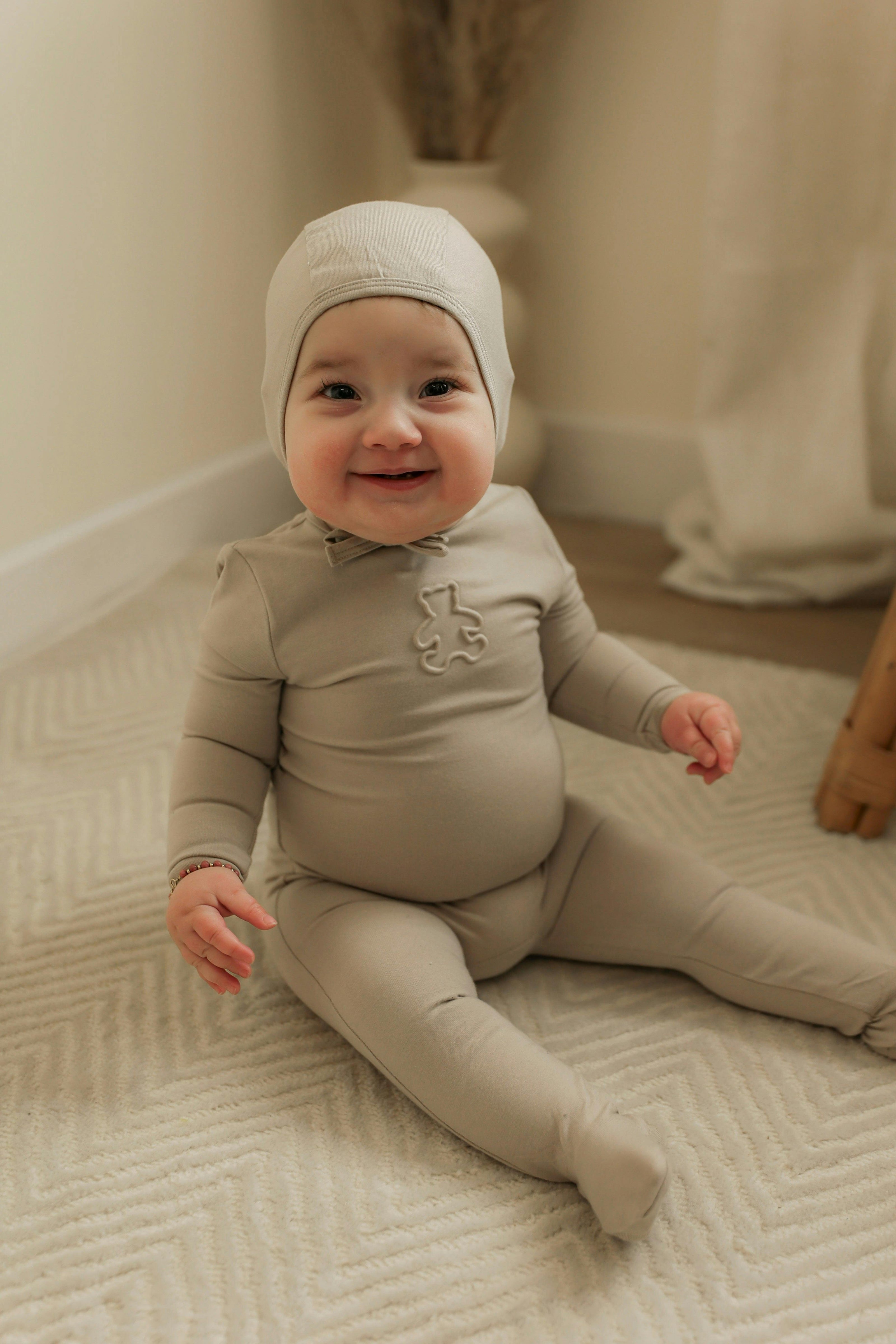 Embossed Bear Onesie