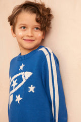 Striped Rocket Jumper | Cobalt