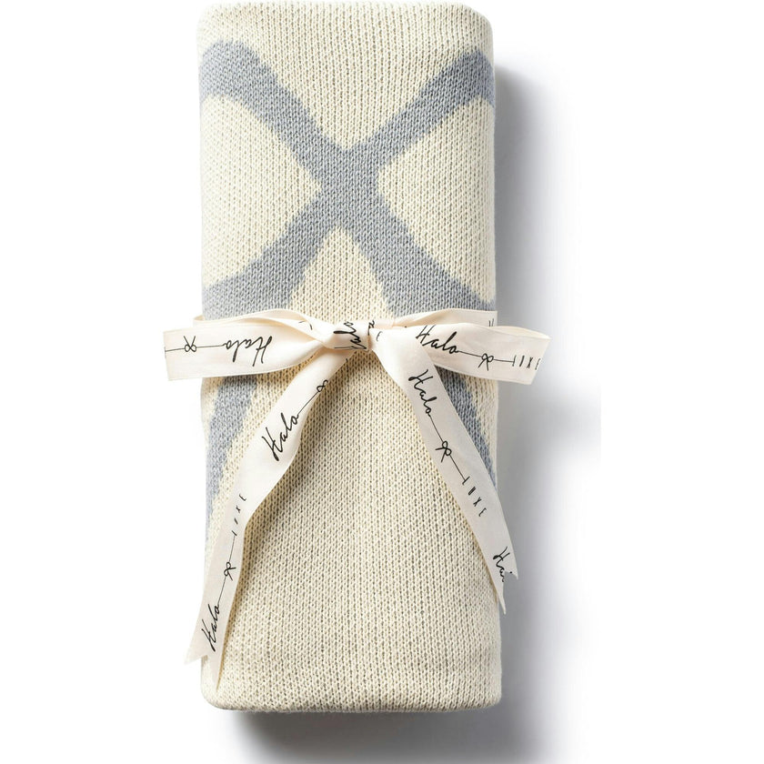 Bow Logo Knit Baby Blanket