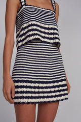 CARIA STRIPE CROCHET TOP