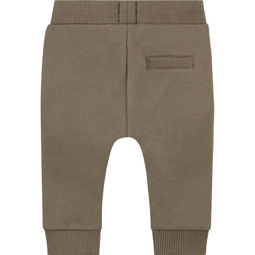 Plush Ribbed Cuff Drawstring Waist Sweatpants