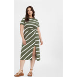 Women's Short Sleeve Striped Cody Dress, Green