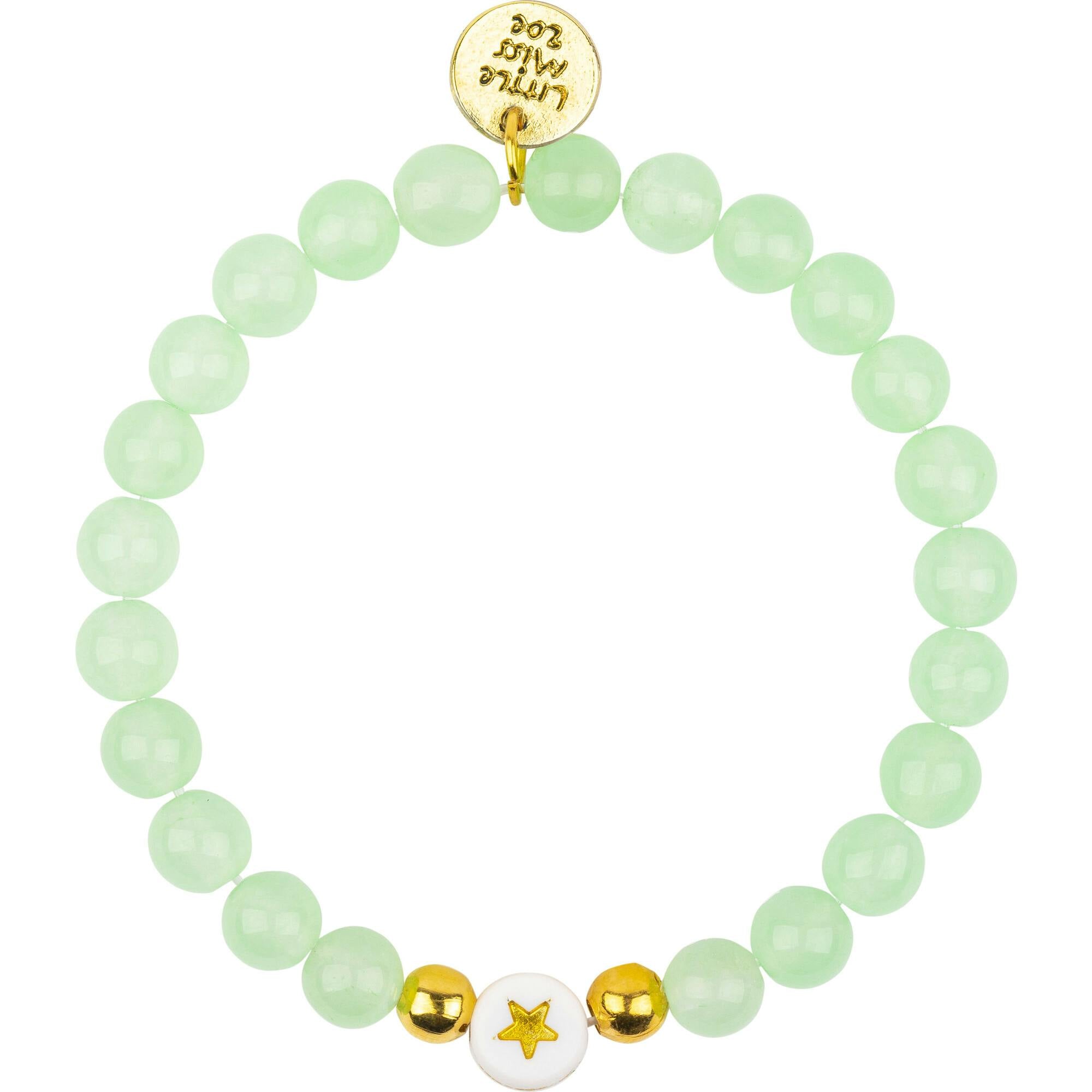 Gemstone Bracelet With Star Accent Charm