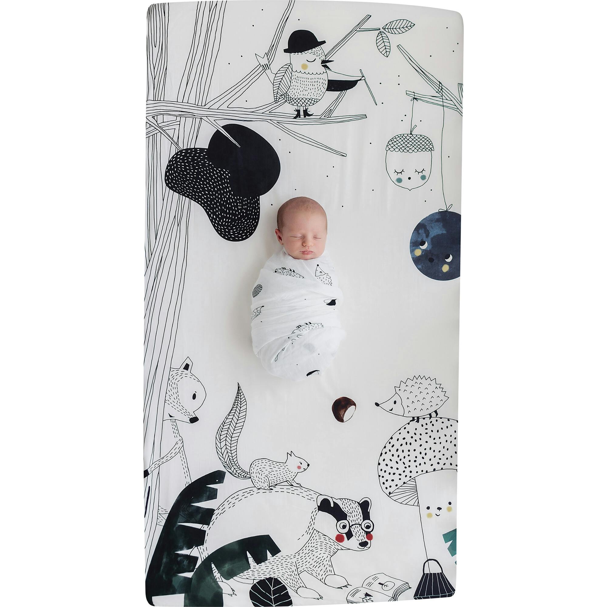 Crib Sheet And Swaddle Bundle
