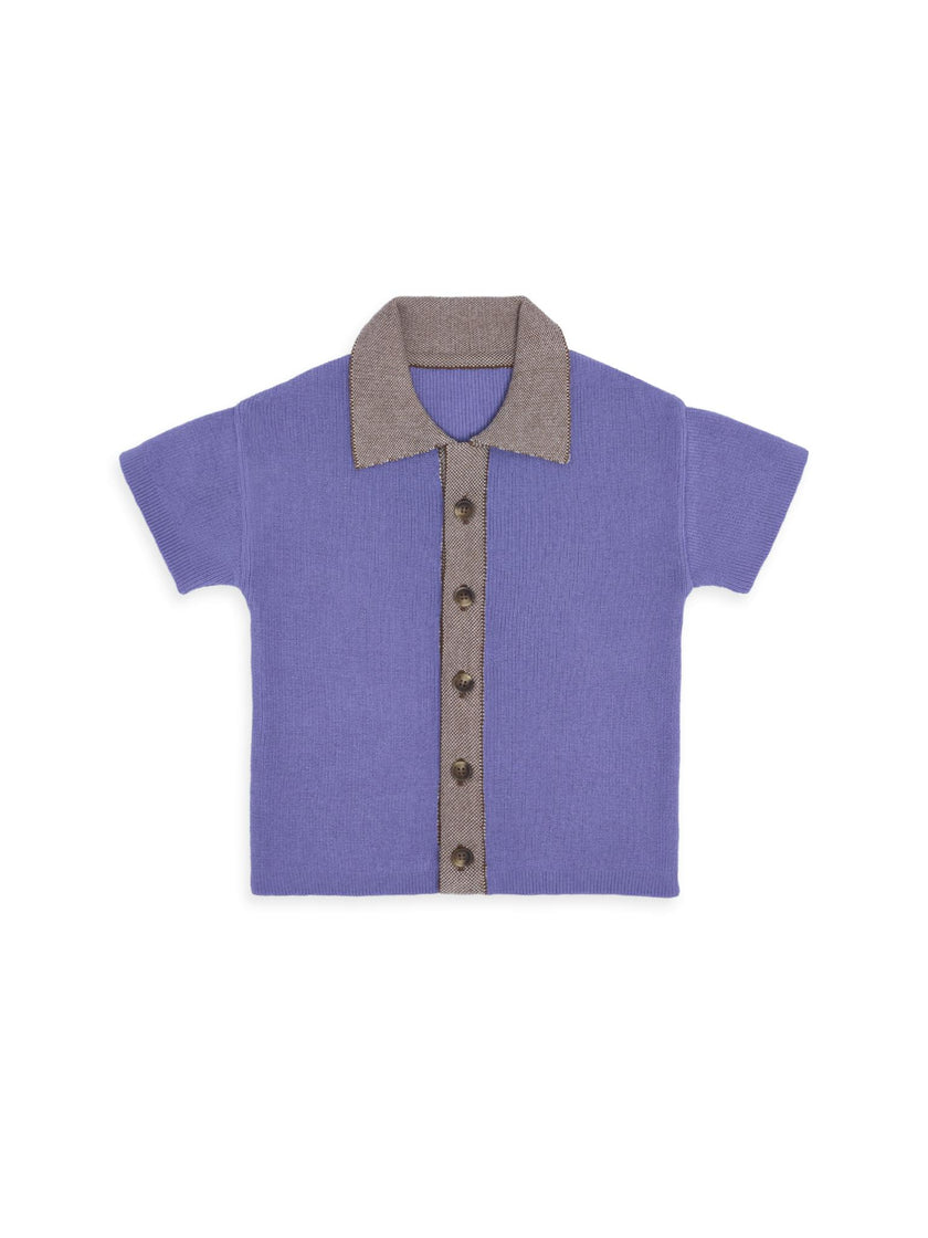 children's organic cotton polo shirt - sunwashed lilac