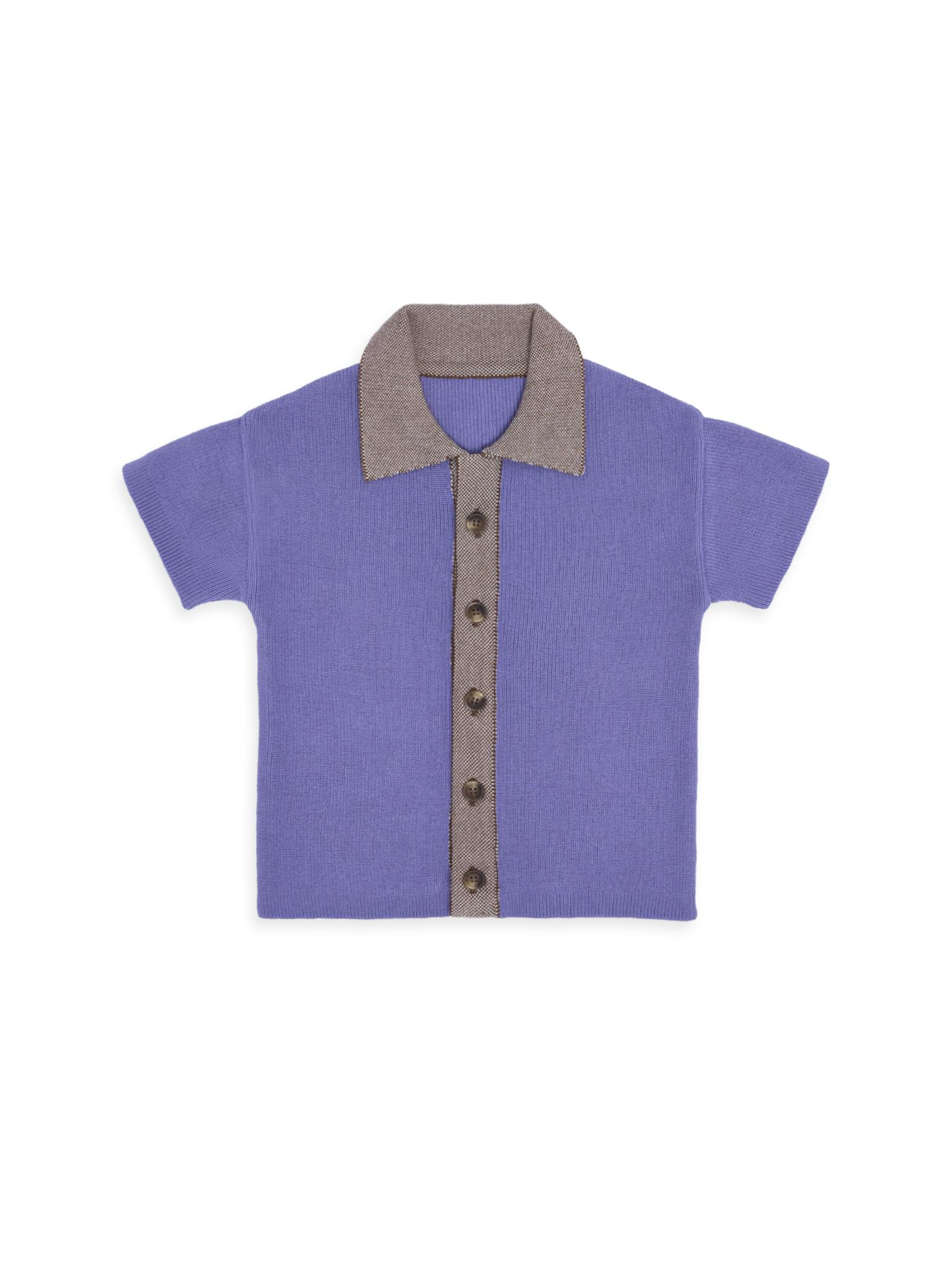 children's organic cotton polo shirt - sunwashed lilac