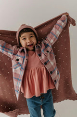 Knit Blanket in Rose