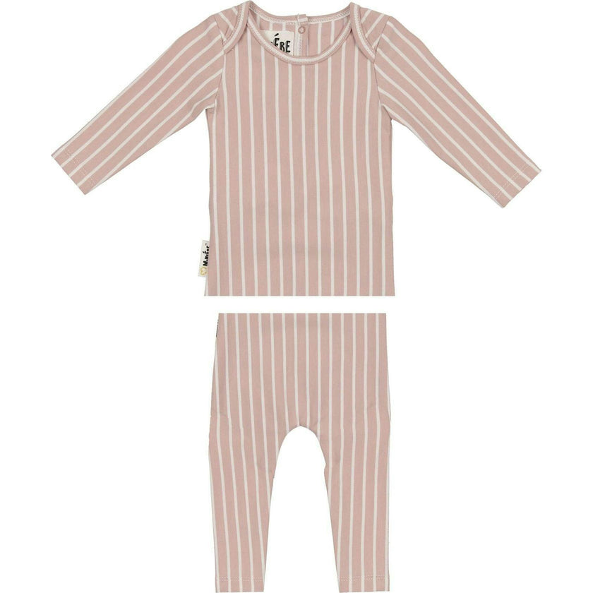 Vertical Pinstripe Loungewear Set