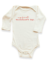 My First Valentine's Day Organic Baby Bodysuit Long Sleeve