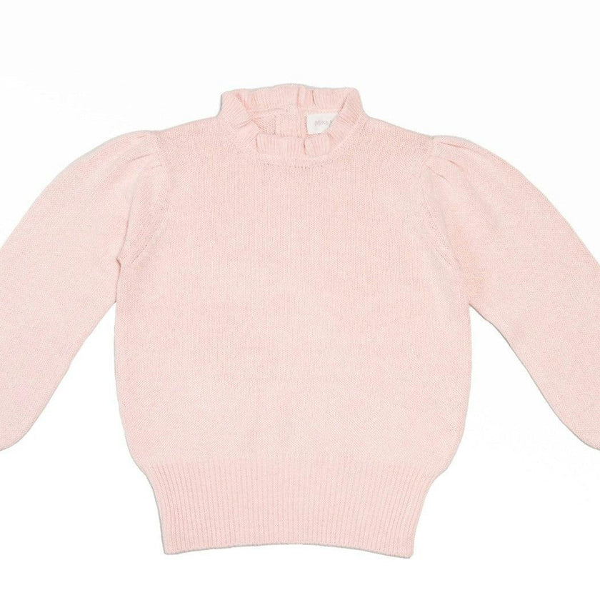 Ruffled Collared Jumper | Blush