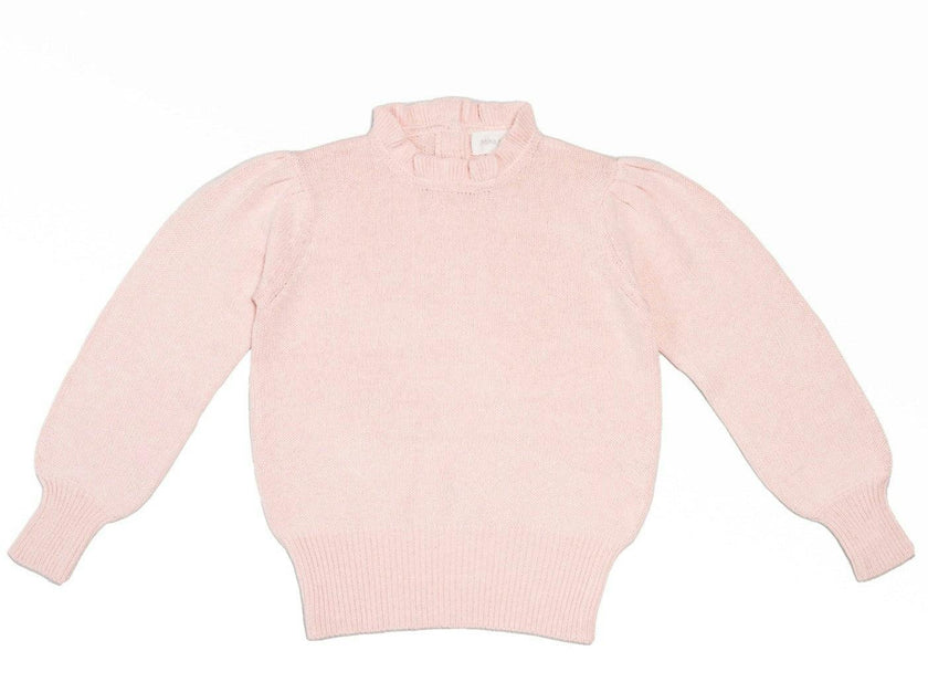 Ruffled Collared Jumper | Blush