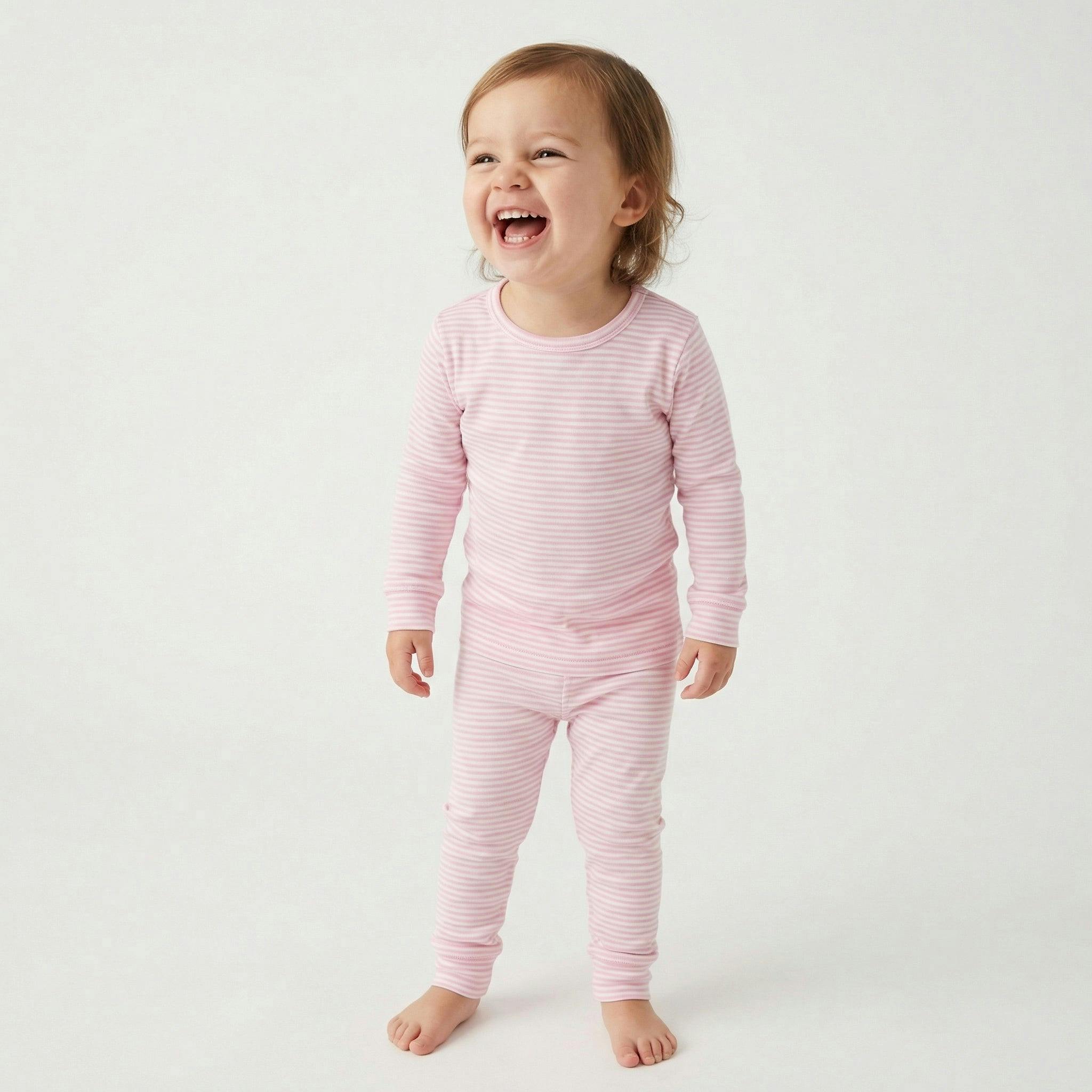 Ballet Stripe Bamboo Toddler Pajama Set