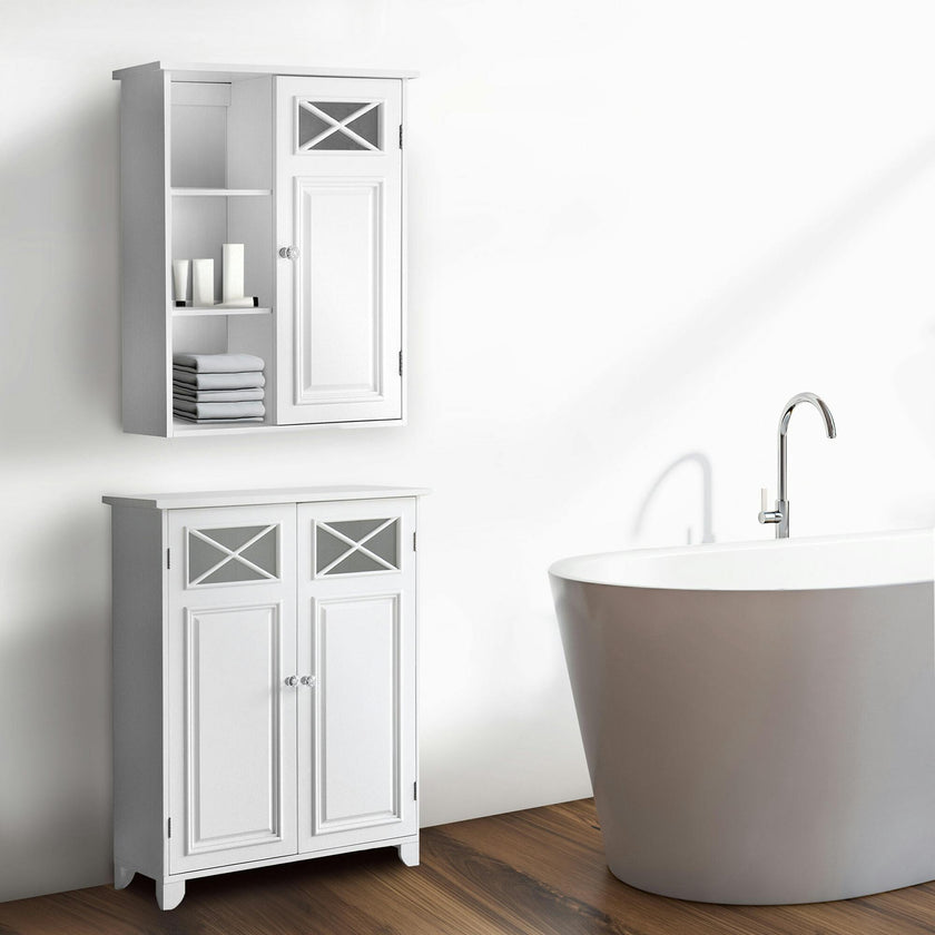 Dawson Wooden Wall Cabinet with Cross Molding